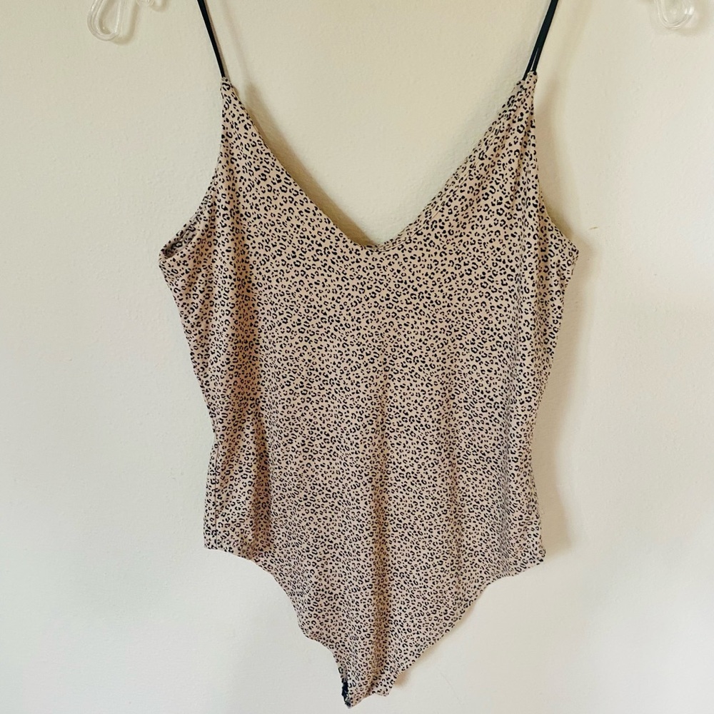 XS Gaze Bodycon Leopard Bodysuit Snap One Piece